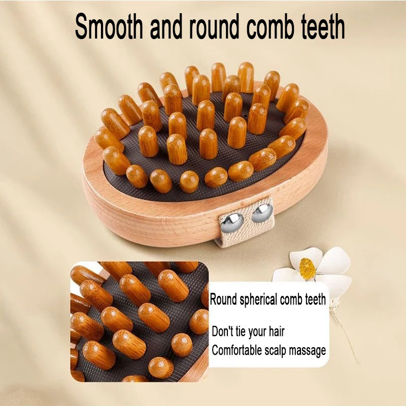 Wooden Meridian Massage Body Brush