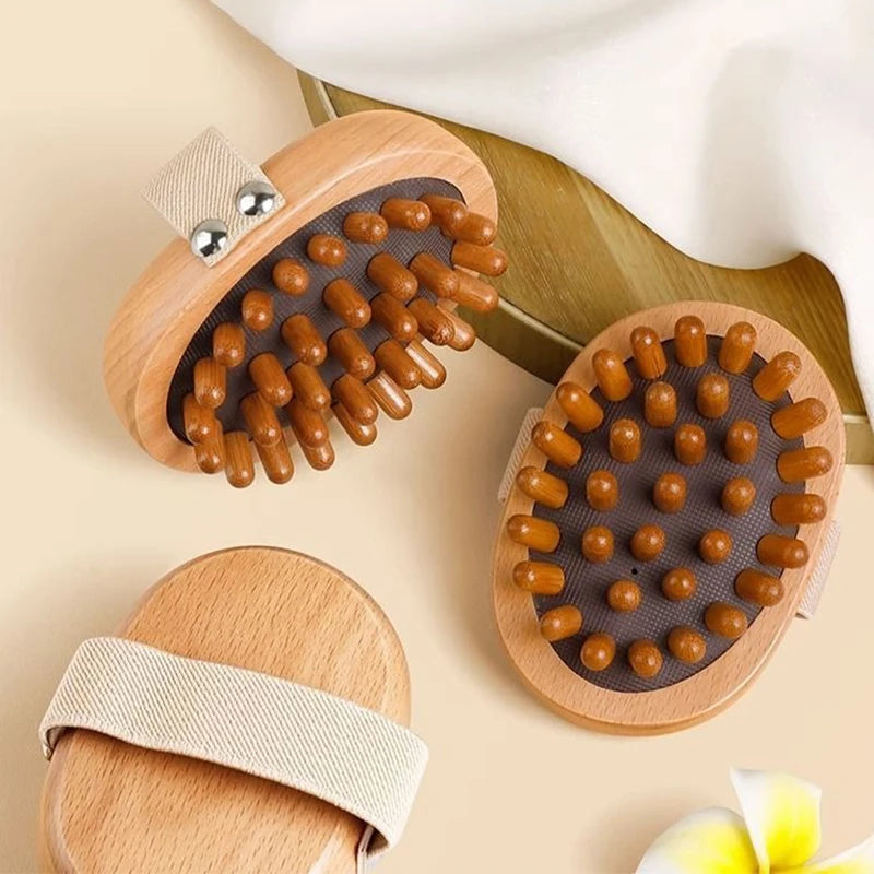 Wooden Meridian Massage Body Brush