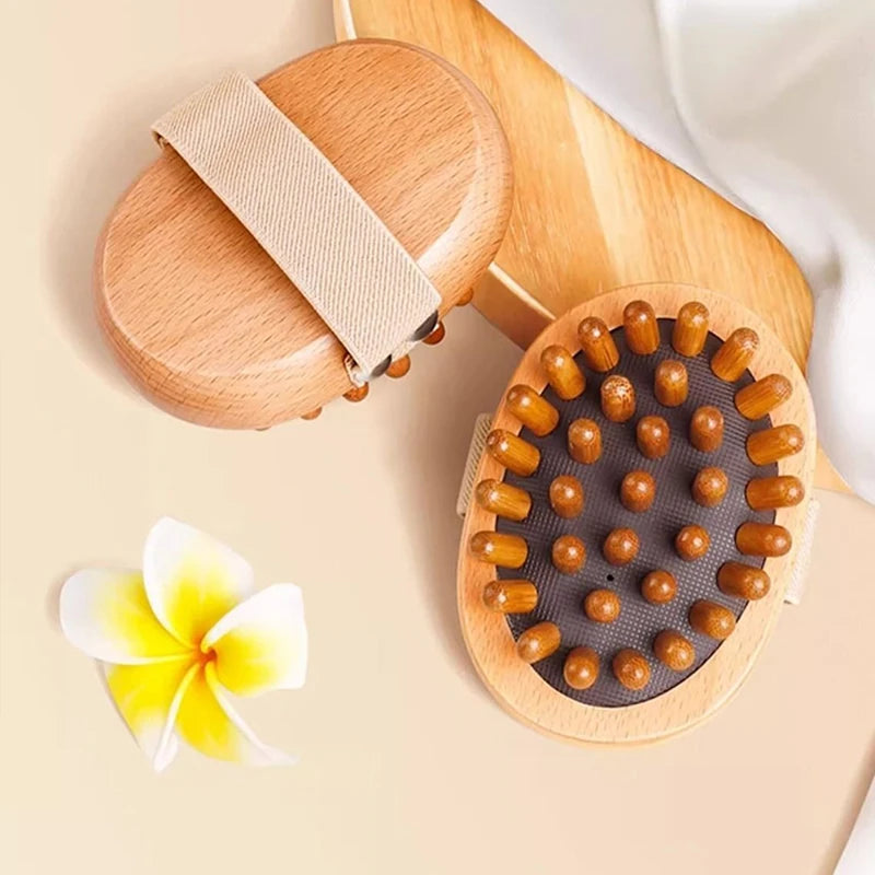 Wooden Meridian Massage Body Brush