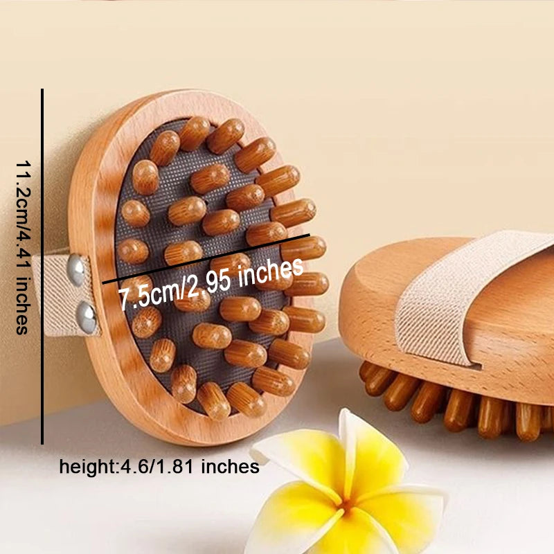 Wooden Meridian Massage Body Brush