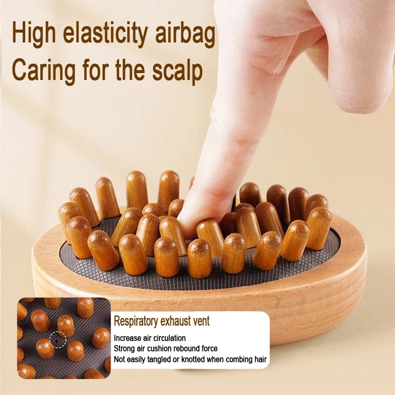 Wooden Meridian Massage Body Brush